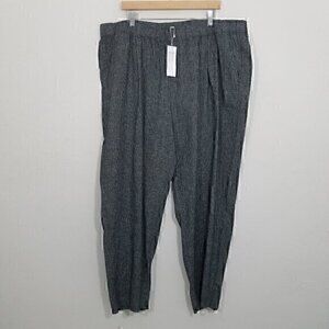 NWT Eileen‎ Fisher Hemp/Organic Cotton Pull-On Tapered Ankle  Pants Size 2X